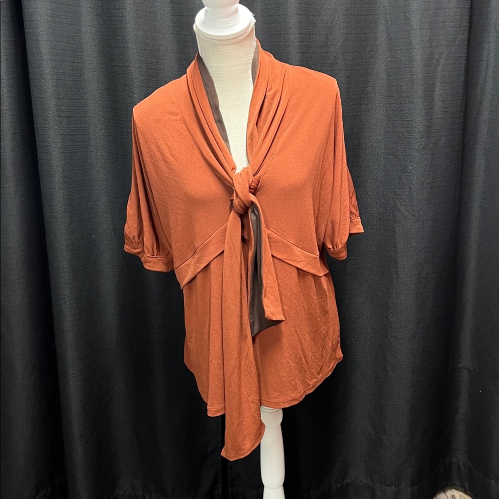 Chelsea & Theodore Tie Front Blouse